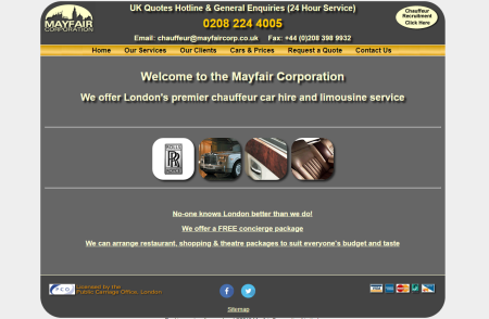 The Mayfair Corporation - Chauffeur & concierge service in London
